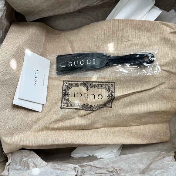 NEW Women’s GG Gucci Canvas Tan and Black Monogram Ankle Boots - EU 40 / US 10 - Picture 16 of 16